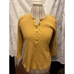Mustard Yellow Dressbarn M ribbed top
